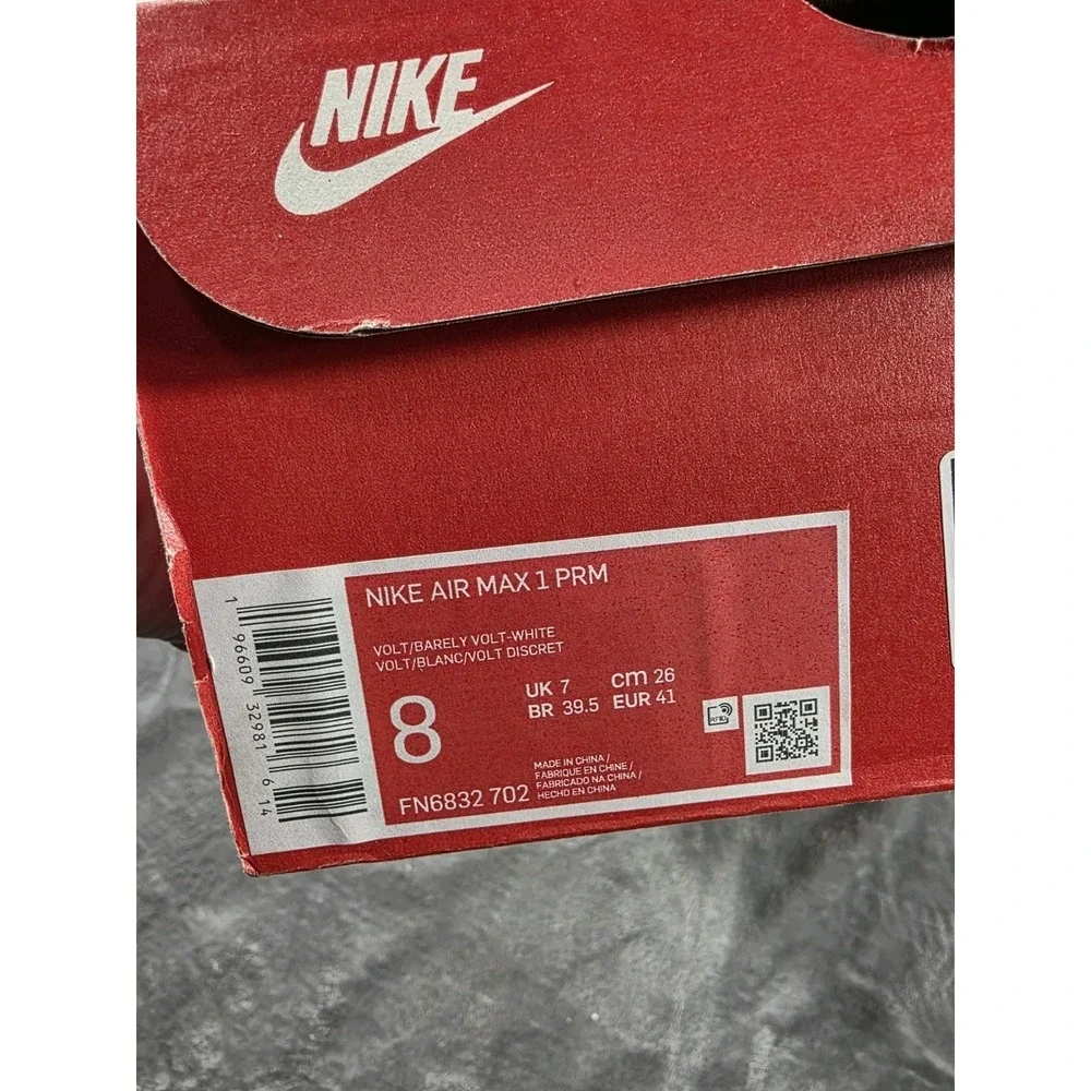 Nike Air Max 1‎ Topography Volt FN6832-702 Men's Size 8 NEW w/Damage Box